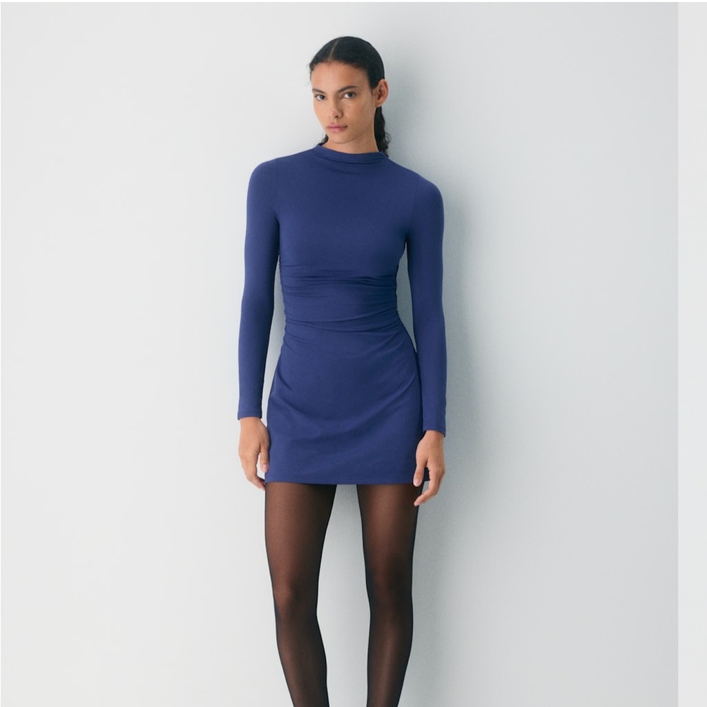 Aritzia Original Contour Elevate Mini Dress in Blue